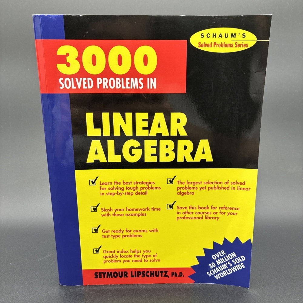 3,000 Solved Problems in Linear Algebra Seymour Lipschutz Paperback Schaum's